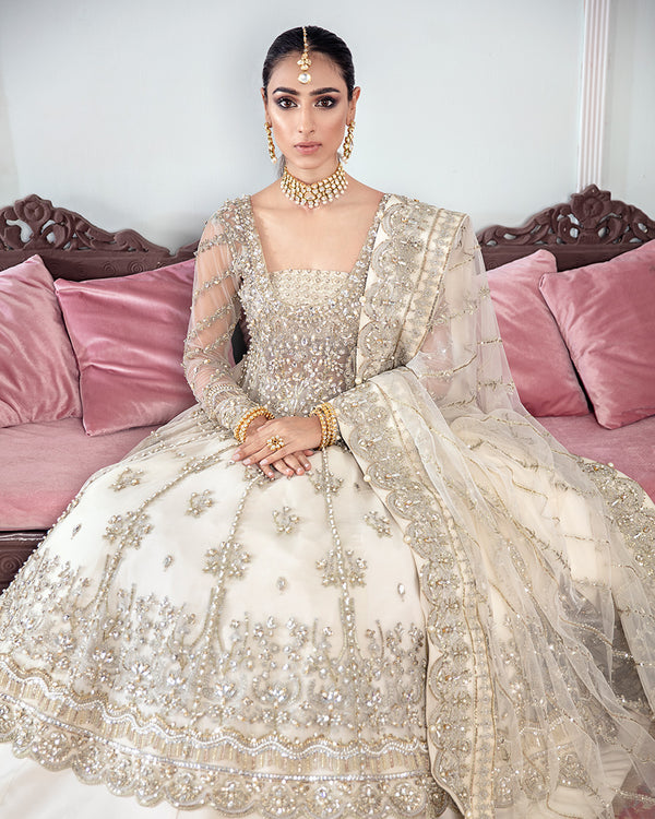 Gulaal | Wedding Formals | MEERAL EMBROIDERED NET 3-PIECE SUIT WS-22 by Gulaal - Designer Dress - Type: Ladies Clothes - Available at Libayah - 100% Original