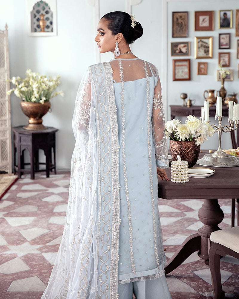 Gulaal | Wedding Formals | SAIKA EMBROIDERED NET 3-PIECE SUIT WS-20 by Gulaal - Designer Dress - Type: Ladies Clothes - Available at Libayah - 100% Original