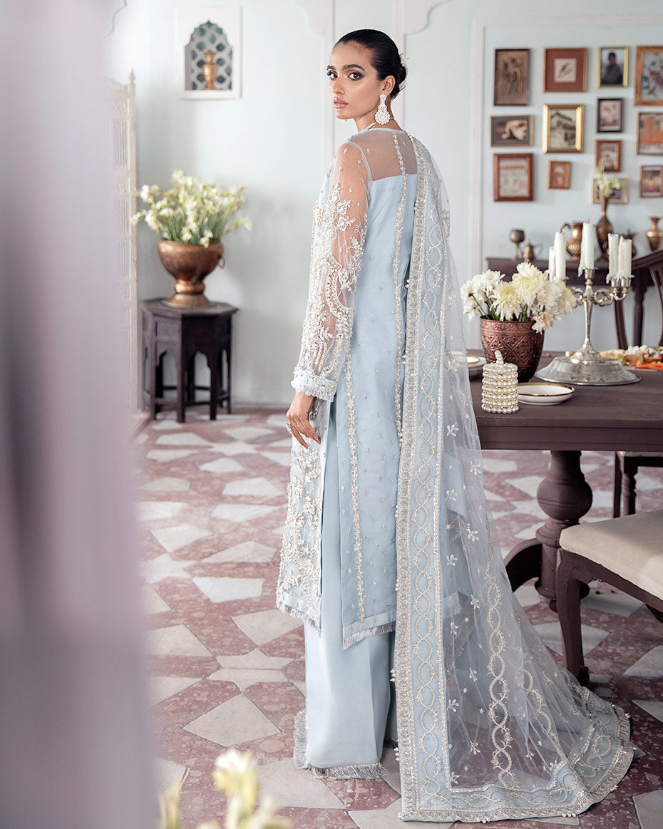 Gulaal | Wedding Formals | SAIKA EMBROIDERED NET 3-PIECE SUIT WS-20 by Gulaal - Designer Dress - Type: Ladies Clothes - Available at Libayah - 100% Original
