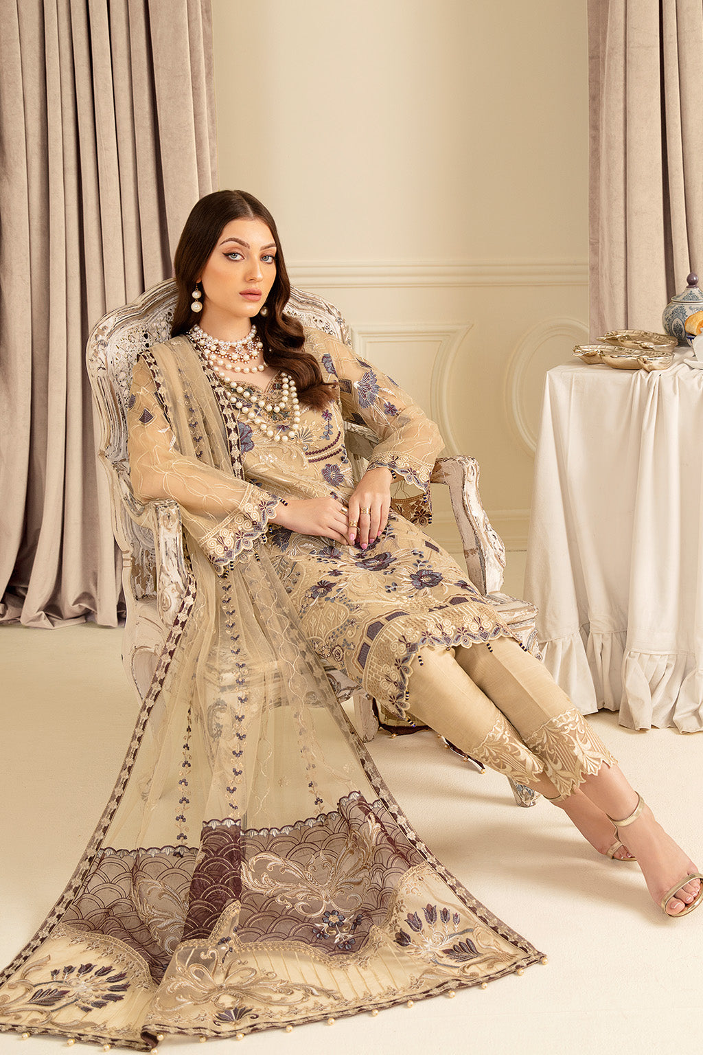 Ramsha | Minhal Organza Collection | M-702 by Ramsha - Designer Dress - Type: Ladies Clothes - Available at Libayah - 100% Original