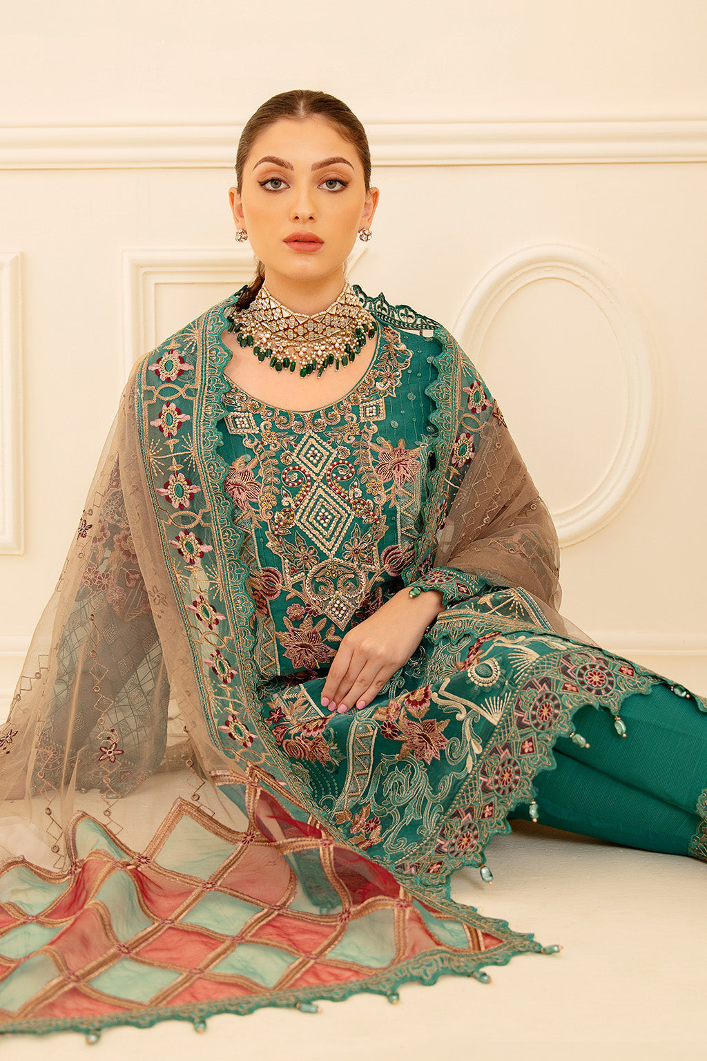 Ramsha | Minhal Organza Collection | M-708 by Ramsha - Designer Dress - Type: Ladies Clothes - Available at Libayah - 100% Original