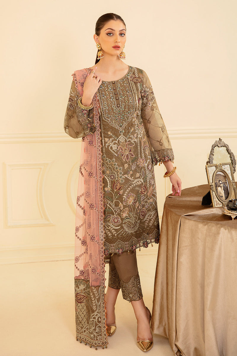 Ramsha | Minhal Organza Collection | M-705 by Ramsha - Designer Dress - Type: Ladies Clothes - Available at Libayah - 100% Original
