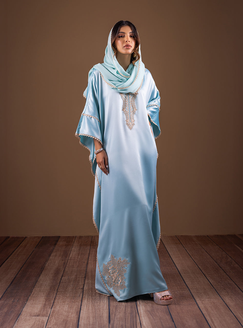 Zainab Chottani | Semi Formals | AQUA BLOSSOM by Zainab Chottani - Designer Dress - Type: Ladies Clothes - Available at Libayah - 100% Original