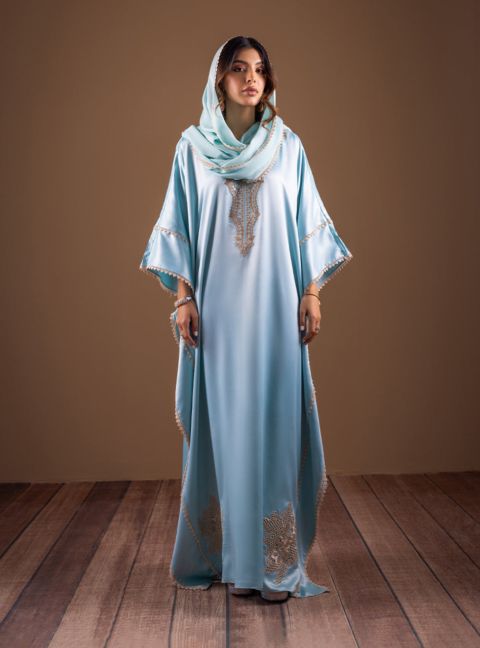 Zainab Chottani | Semi Formals | AQUA BLOSSOM by Zainab Chottani - Designer Dress - Type: Ladies Clothes - Available at Libayah - 100% Original