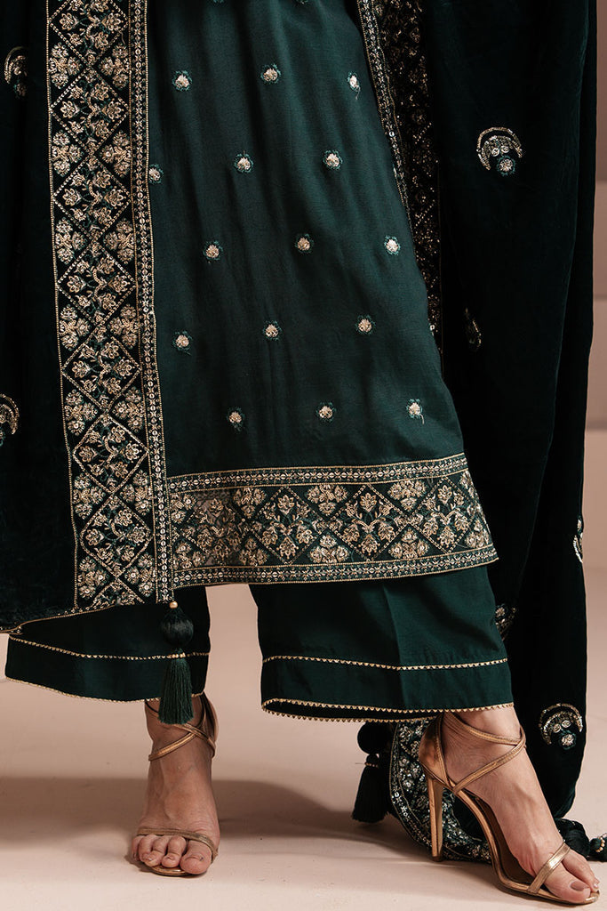 Cross Stitch | Luxe Atelier 25 | EMERALD GRACE by Cross Stitch - Designer Dress - Type: Ladies Clothes - Available at Libayah - 100% Original