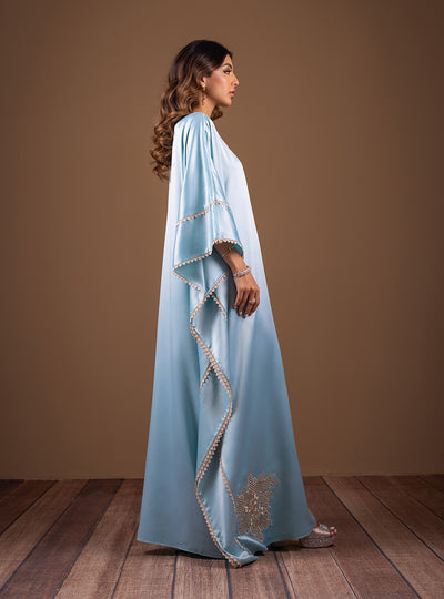 Zainab Chottani | The Kaftan Edit | Aqua Blossom