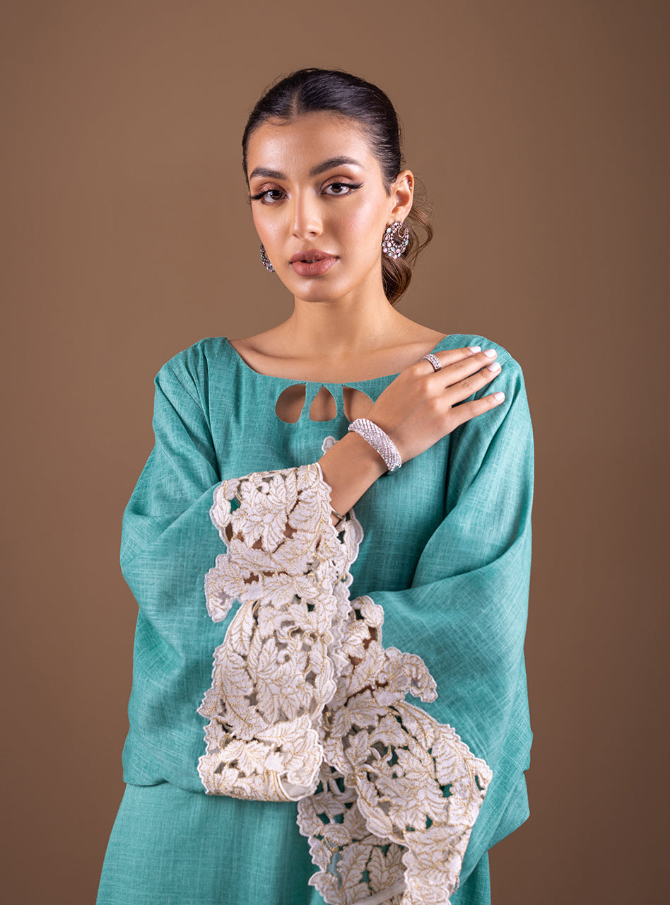 Zainab Chottani | Semi Formals | BLUE BLOSSOM by Zainab Chottani - Designer Dress - Type: Ladies Clothes - Available at Libayah - 100% Original