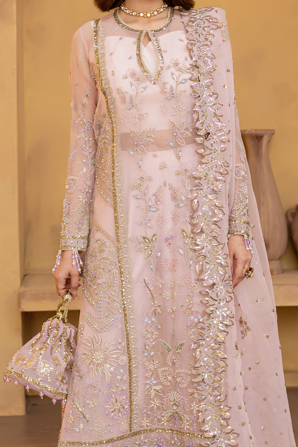 Emaan Adeel | Regalia Luxury Formals | VELOURA by Emaan Adeel - Designer Dress  - Type : Ladies Clothes - Available at Libayah - 100% Original 