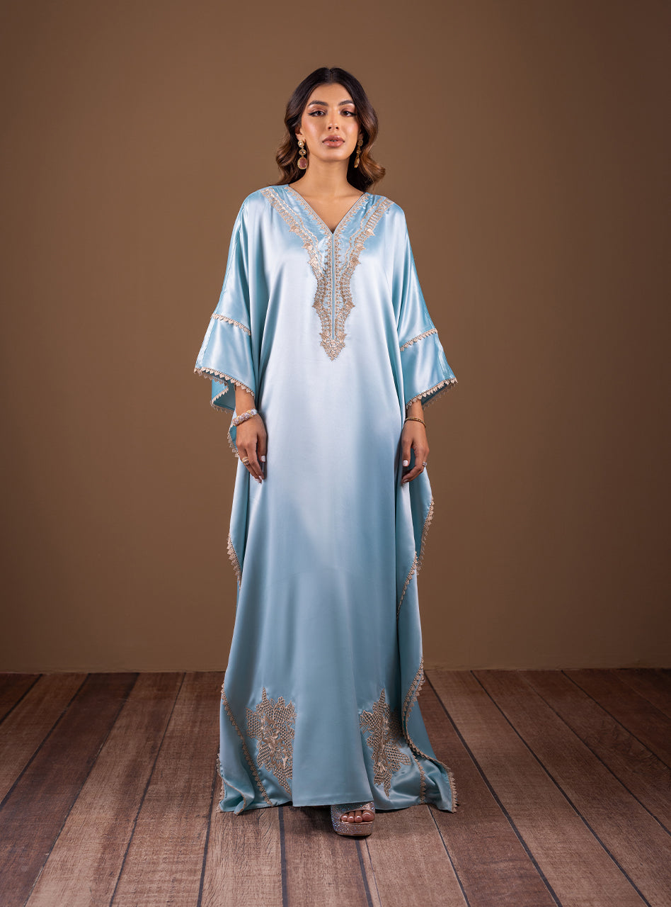 Zainab Chottani | Semi Formals | AQUA BLOSSOM by Zainab Chottani - Designer Dress - Type: Ladies Clothes - Available at Libayah - 100% Original