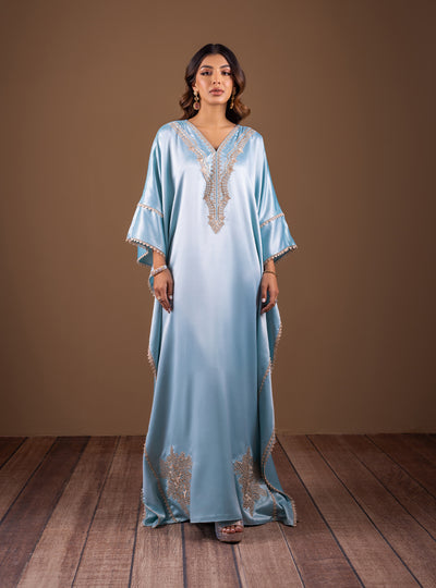 Aqua Blossom – authentic Pakistani formal dress from the Zainab Chottani The Kaftan Edit collection for women in the UK