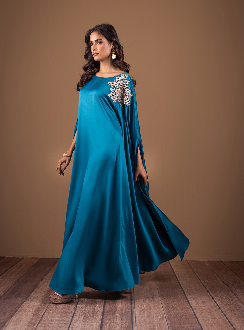Zainab Chottani | Semi Formals | TEAL WAVES by Zainab Chottani - Designer Dress - Type: Ladies Clothes - Available at Libayah - 100% Original