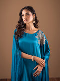 Zainab Chottani | Semi Formals | TEAL WAVES by Zainab Chottani - Designer Dress - Type: Ladies Clothes - Available at Libayah - 100% Original