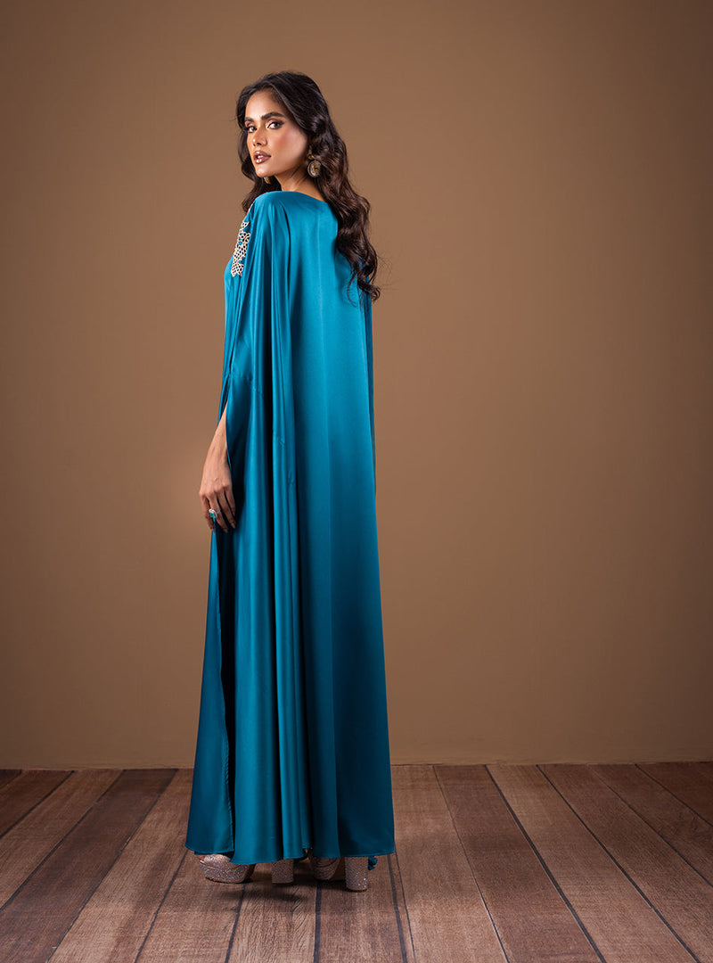 Zainab Chottani | Semi Formals | TEAL WAVES by Zainab Chottani - Designer Dress - Type: Ladies Clothes - Available at Libayah - 100% Original