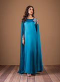 Zainab Chottani | Semi Formals | TEAL WAVES by Zainab Chottani - Designer Dress - Type: Ladies Clothes - Available at Libayah - 100% Original