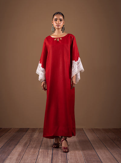 Radiant Red – authentic Pakistani formal dress from the Zainab Chottani The Kaftan Edit collection for women in the UK