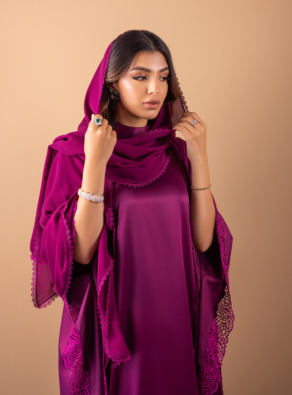 Zainab Chottani | Semi Formals | PLUM FLAME by Zainab Chottani - Designer Dress - Type: Ladies Clothes - Available at Libayah - 100% Original