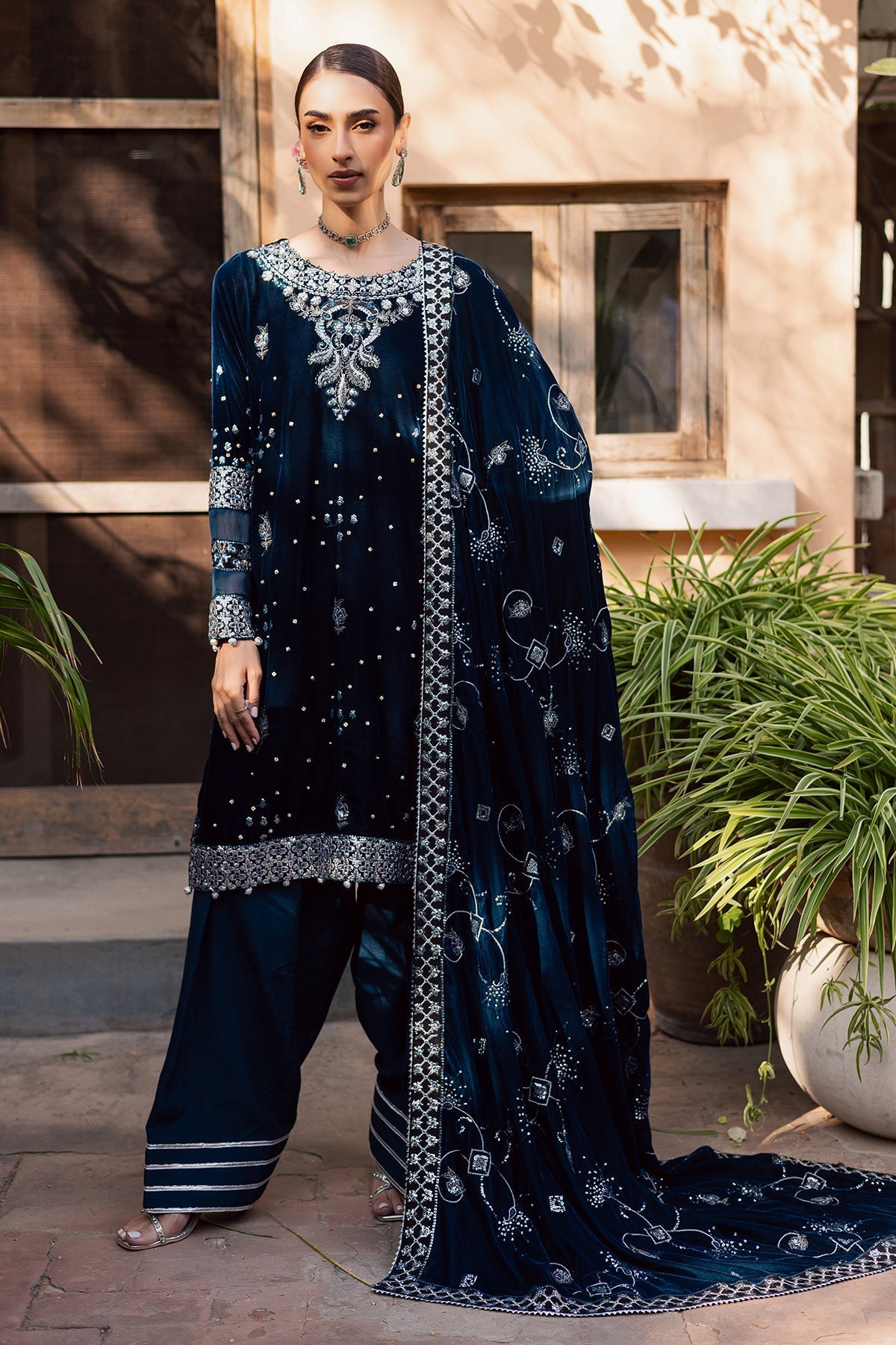 Nureh | Maya Velvet | NW-114 by Nureh - Designer Dress  - Type : Ladies Clothes - Available at Libayah - 100% Original 