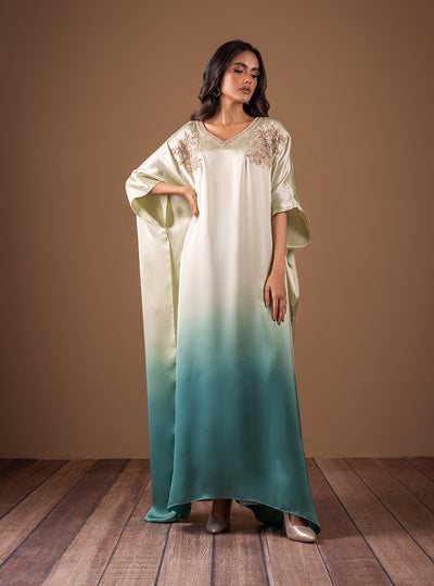 Aqua Flame – authentic Pakistani formal dress from the Zainab Chottani The Kaftan Edit collection for women in the UK