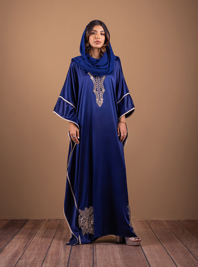 Deep Blue Blossom – authentic Pakistani formal dress from the Zainab Chottani The Kaftan Edit collection for women in the UK
