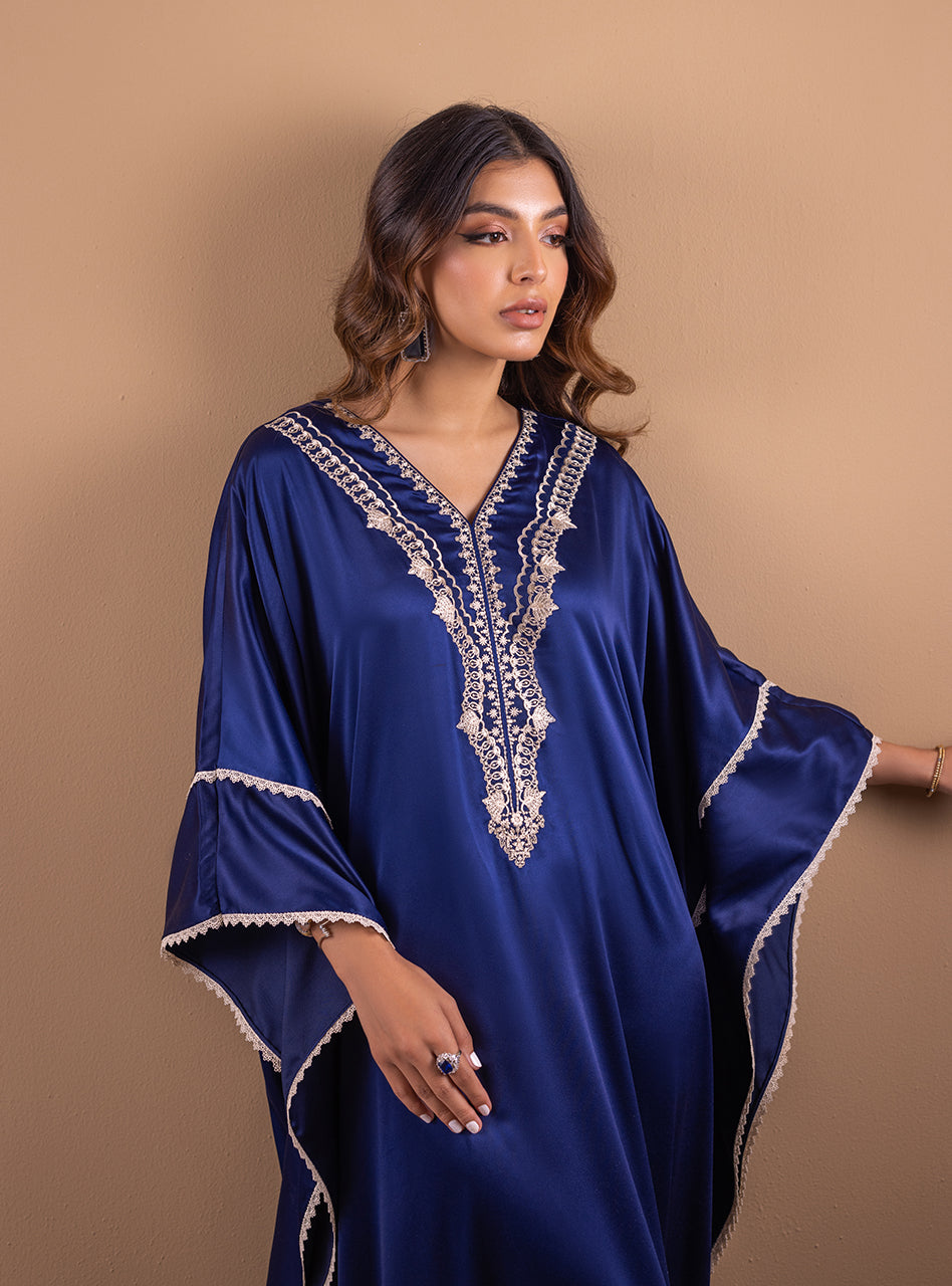 Zainab Chottani | Semi Formals | DEEP BLUE BLOSSOM by Zainab Chottani - Designer Dress - Type: Ladies Clothes - Available at Libayah - 100% Original
