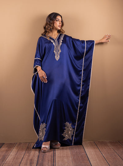 Zainab Chottani | The Kaftan Edit | Deep Blue Blossom