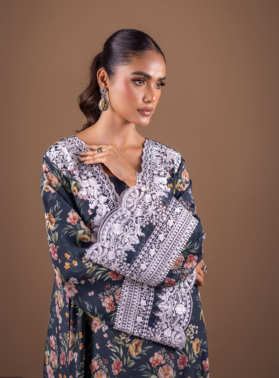 Zainab Chottani | Semi Formals | MIDNIGHT FLORAL by Zainab Chottani - Designer Dress - Type: Ladies Clothes - Available at Libayah - 100% Original