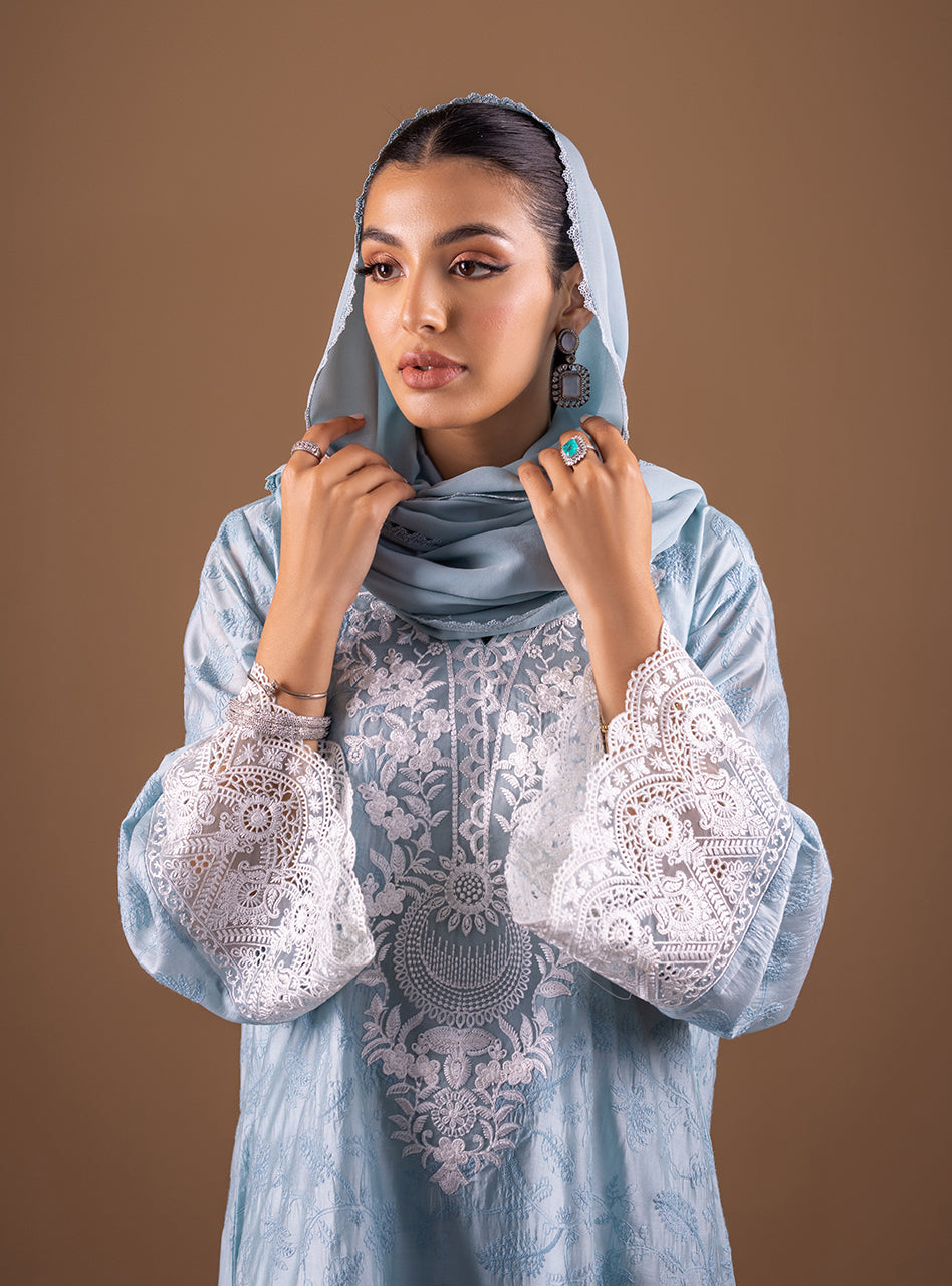 Zainab Chottani | Semi Formals | AQUA SOPHISTICATION by Zainab Chottani - Designer Dress - Type: Ladies Clothes - Available at Libayah - 100% Original