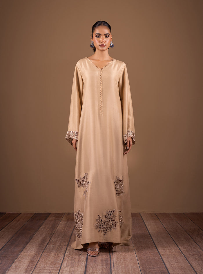 Champagne Elegance – authentic Pakistani formal dress from the Zainab Chottani The Kaftan Edit collection for women in the UK
