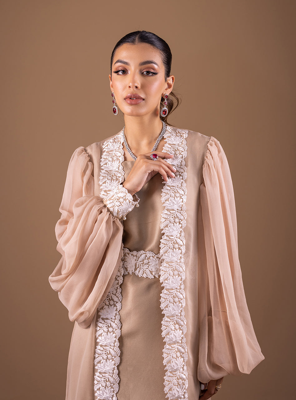 Zainab Chottani | Semi Formals | CHAMPAGNE FLOW by Zainab Chottani - Designer Dress - Type: Ladies Clothes - Available at Libayah - 100% Original