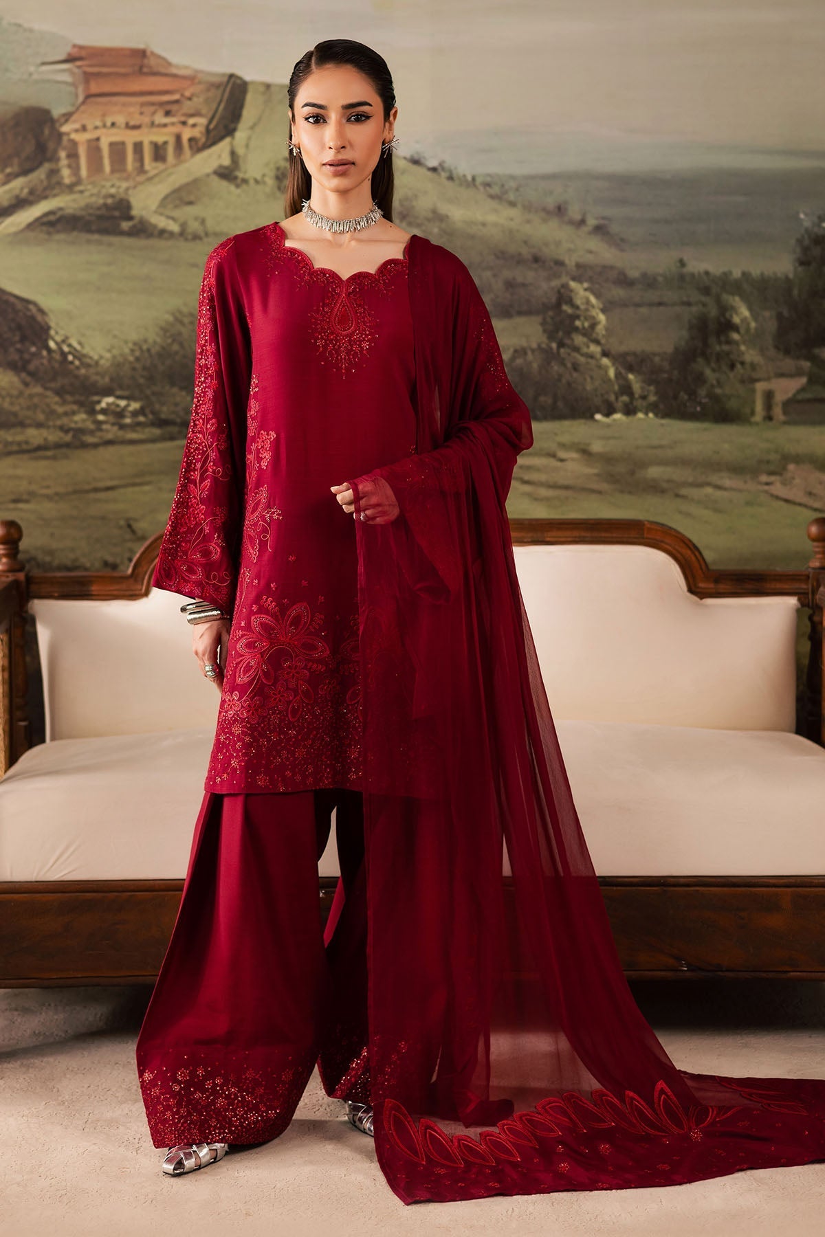 NP-675 – authentic Pakistani dress from the Nureh Shades of Winter collection for women in the UK