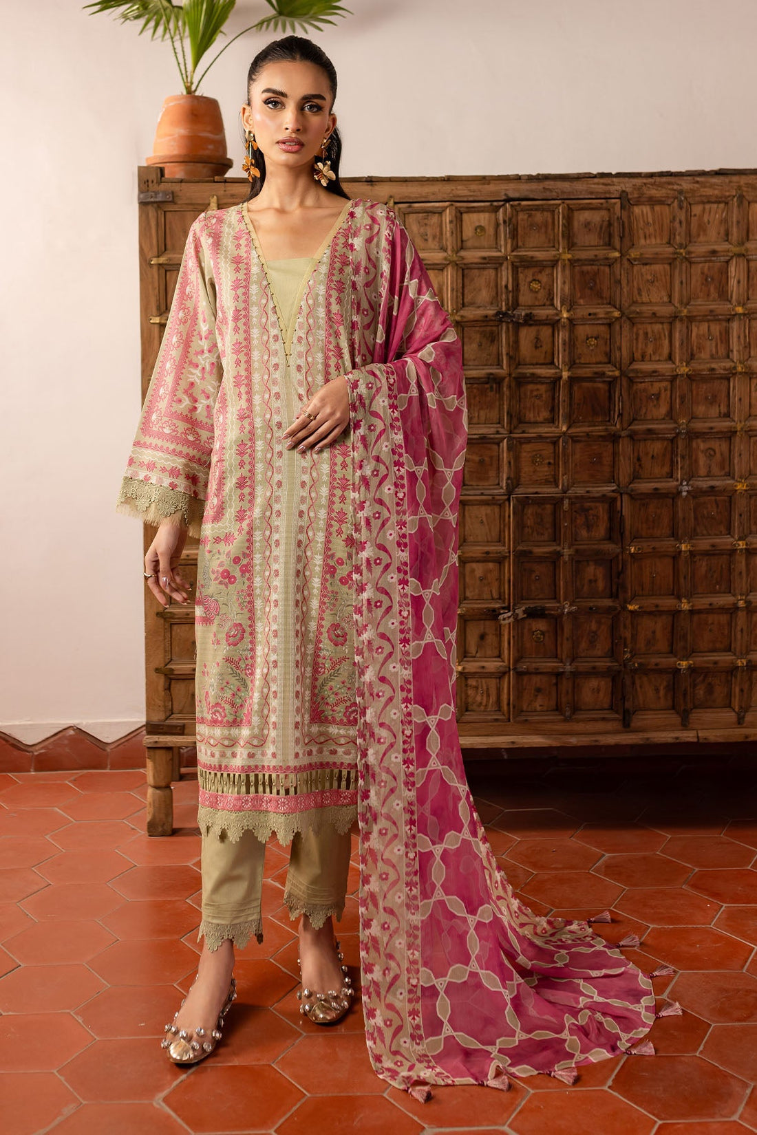 Nureh | Printed lawn 25 | SP-141 by Nureh - Designer Dress - Type: Ladies Clothes - Available at Libayah - 100% Original