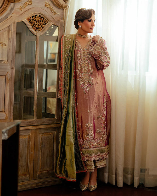 Mushq | Sunehri Lama Silk | Seema by Mushq - Designer Dress  - Type : Ladies Clothes - Available at Libayah - 100% Original 