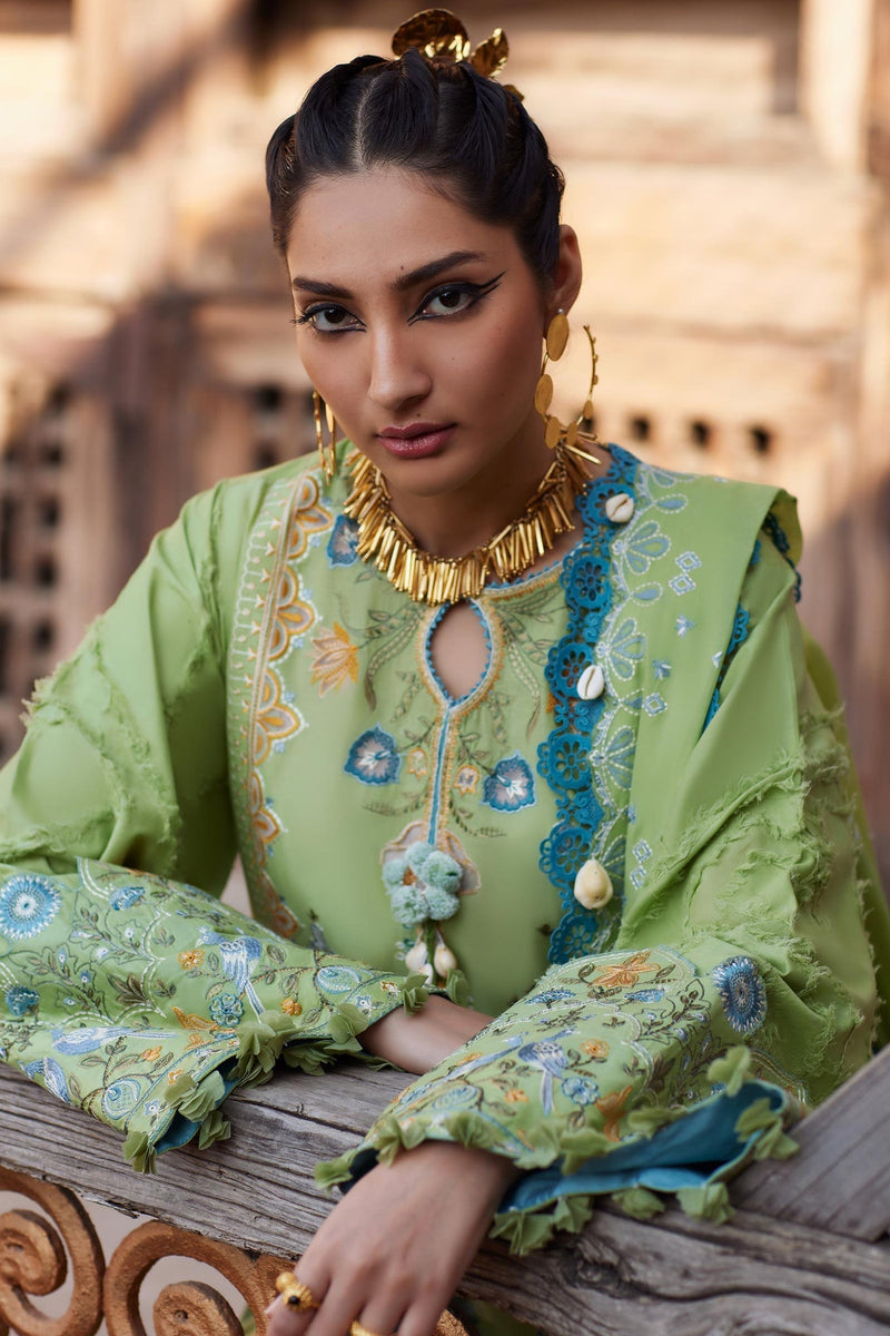 Elan | Luxury Lawn 25 | ISLA BLEU (EL25-11 B) by Elan - Designer Dress - Type: Ladies Clothes - Available at Libayah - 100% Original