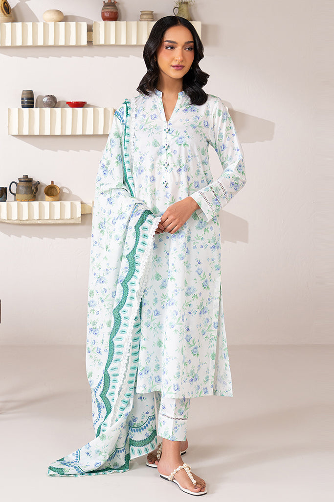 Cross Stitch | Daily Wear | MAJESTIC WHITE by Cross Stitch - Designer Dress - Type: Casuals - Available at Libayah - 100% Original