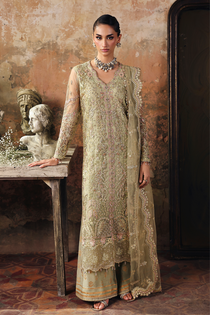 Celestia – authentic Pakistani wedding dress from the Rajbari Sage Luxury Formals bridal collection for women in the UK