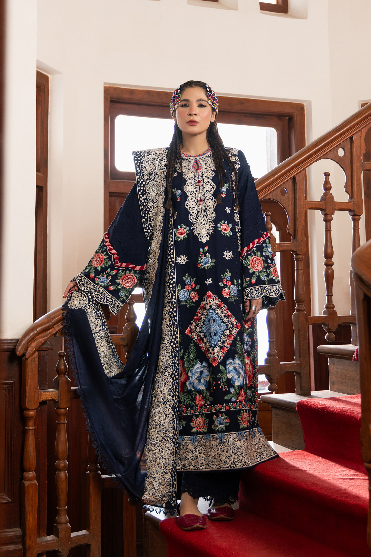 Maryam Hussain | Winter Shawl 2024 |  Muse by Maryam Hussain - Designer Dress - Type: Ladies Clothes - Available at Libayah - 100% Original