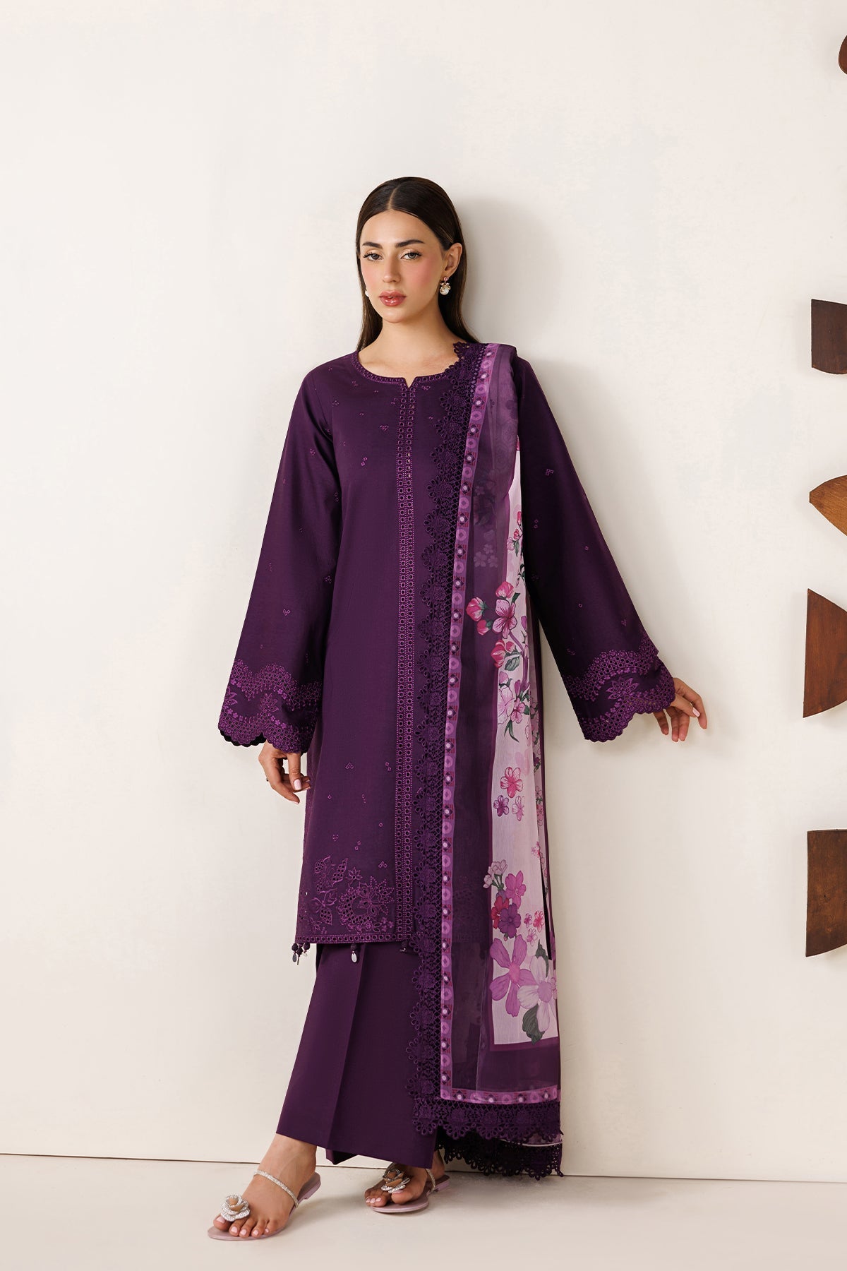 Farasha | Summer Melody 26 | VIOLET PLUM by Farasha - Designer Dress  - Type : Ladies Clothes - Available at Libayah - 100% Original 