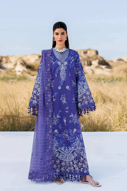 Emaan adeel | Sunlit Groove Luxury Lawn 26 | PETAL PULSE by Emaan Adeel - Designer Dress  - Type : Ladies Clothes - Available at Libayah - 100% Original 