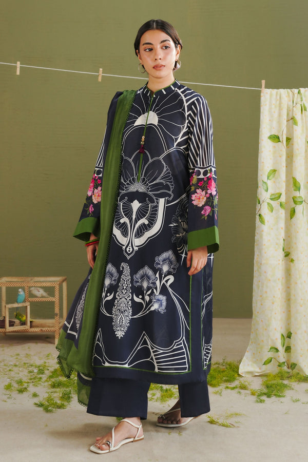 Zara Shahjahan | Coco Prints 26 | Raya-10B - Designer Dress - Type : Ladies Clothes - Available at Libayah - 100% Original