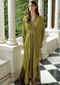Purple Haze Pret Studio | Apsara Formals | Sheen Green Kaftan by Purple Haze - Designer Dress - Type: Ladies Clothes - Available at Libayah - 100% Original