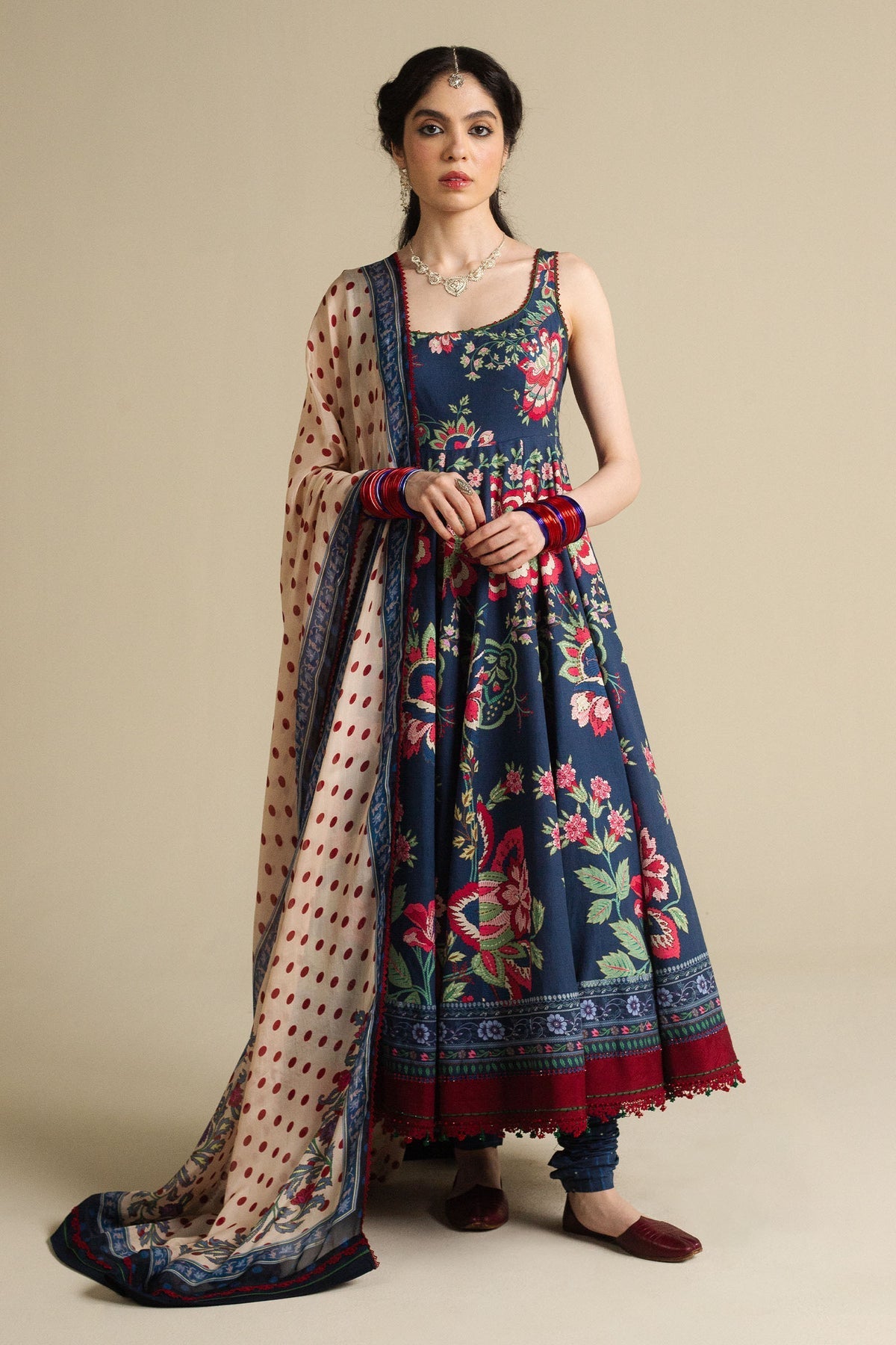 Zara Shahjahan | Anarkali 25 | Neelofur-D4 by Zara Shahjahan - Designer Dress  - Type : Ladies Clothes - Available at Libayah - 100% Original 