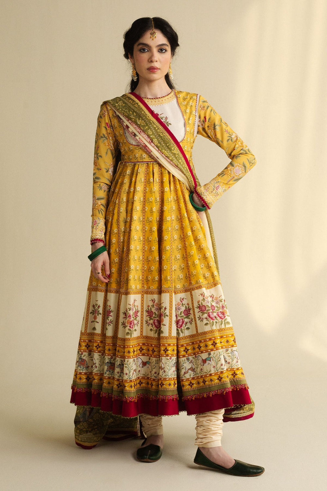 Zara Shahjahan | Anarkali 25 | Amaltas-D3 by Zara Shahjahan - Designer Dress  - Type : Ladies Clothes - Available at Libayah - 100% Original 