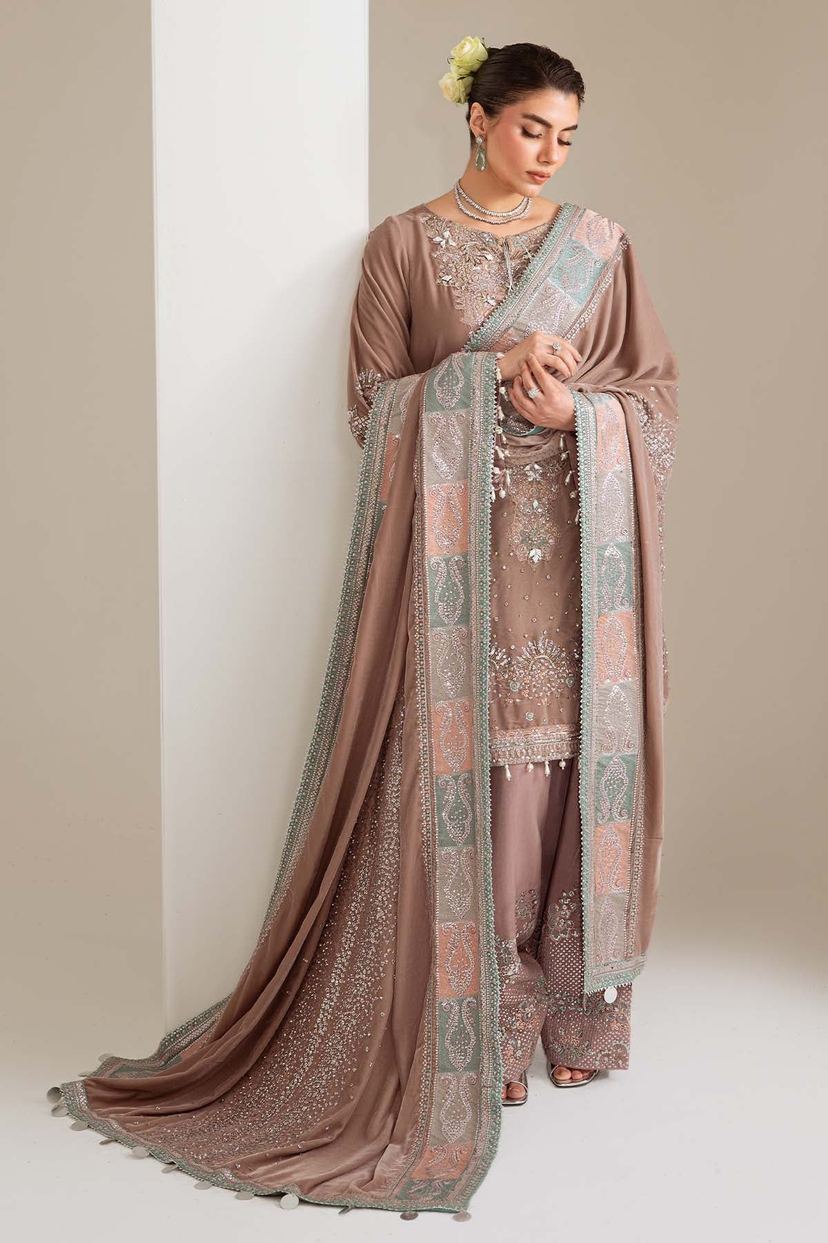 NW-112 – authentic Pakistani formal dress from the Nureh Maya Velvet collection for women in the UK