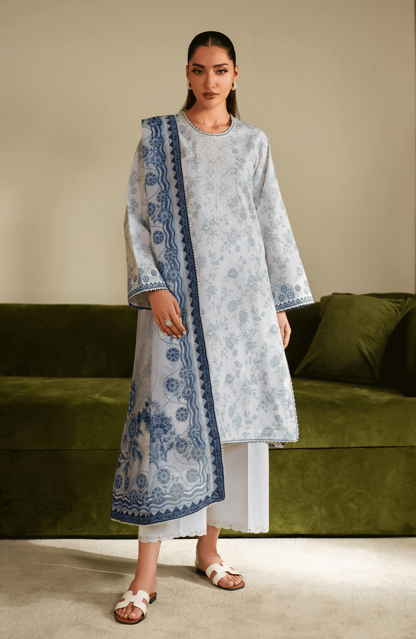 Seran | Ilara Cambric | AZZURA by Seran - Designer Dress  - Type : Ladies Clothes - Available at Libayah - 100% Original 