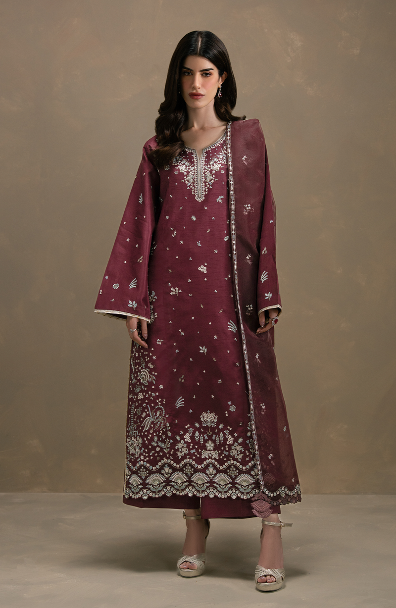 Seran | Lumiere RTW Eid 26 | Rouge by Seran - Designer Dress  - Type : Ladies Clothes - Available at Libayah - 100% Original 