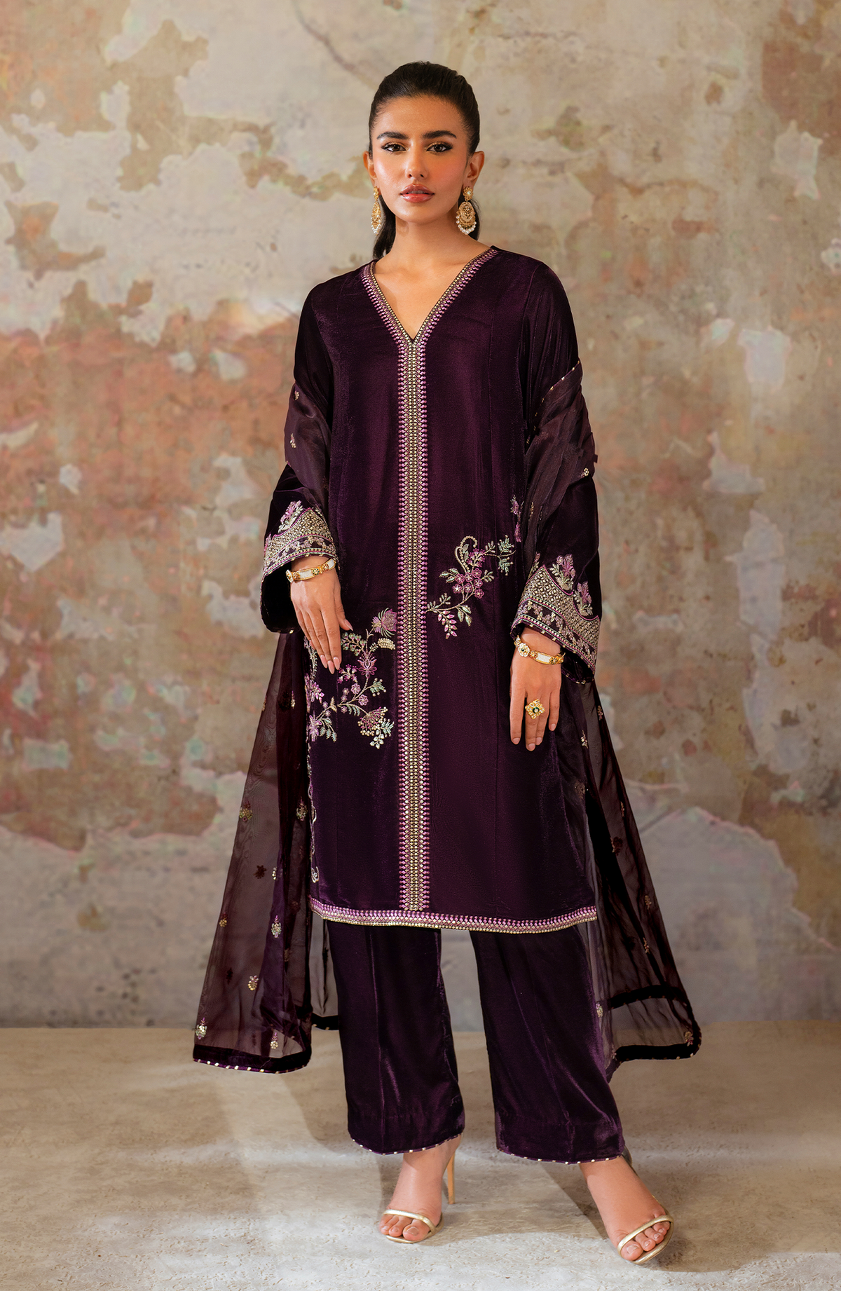 Seran | Velmor Velvet 24 | FLORID by Seran - Designer Dress - Type: Ladies Clothes - Available at Libayah - 100% Original