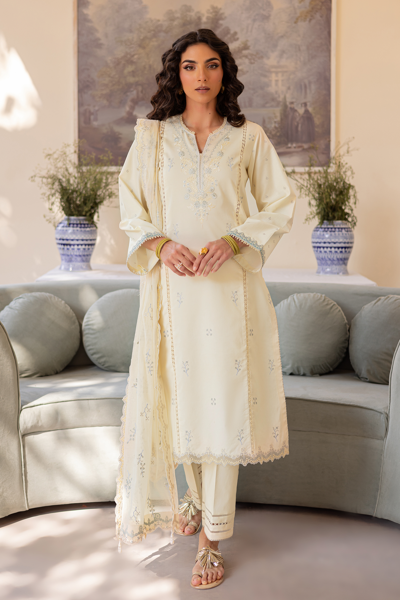 Seran | Nayab Eid Lawn | HINA by Seran - Designer Dress - Type: Ladies Clothes - Available at Libayah - 100% Original