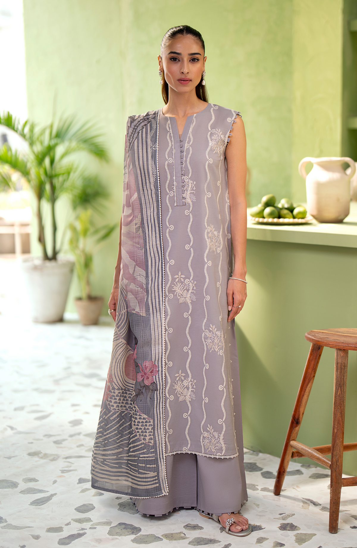 Seran | Artisan Lawn 25 | GRIS by Seran - Designer Dress - Type: Ladies Clothes - Available at Libayah - 100% Original