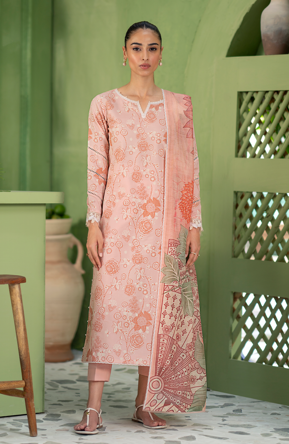 Seran | Artisan Lawn 25 | PECHE by Seran - Designer Dress - Type: Ladies Clothes - Available at Libayah - 100% Original