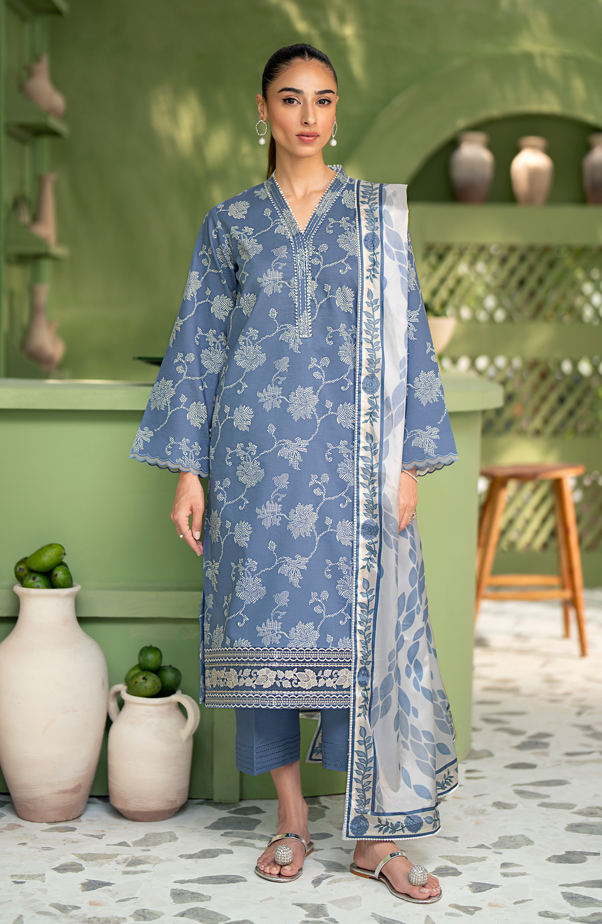 Seran | Artisan Lawn 25 | AEGEAN by Seran - Designer Dress - Type: Ladies Clothes - Available at Libayah - 100% Original